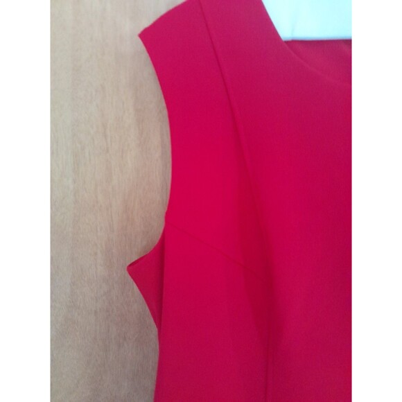 Tommy Hlfiger Sleeveless Aline Red Dress Womens 20 Back Zipper Knee Length - Picture 9 of 16